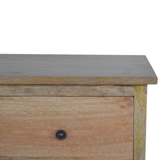 Solid Mango Wood 8 Drawer Chest in Oak Finish