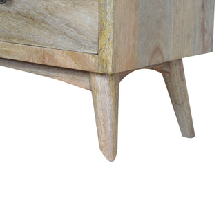 Solid Mango Wood 8 Drawer Chest in Oak Finish