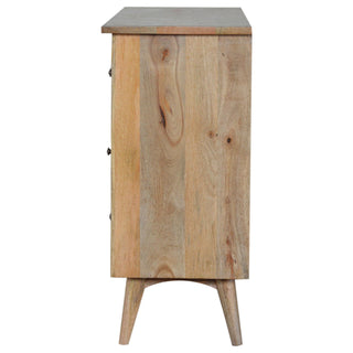 Solid Mango Wood 8 Drawer Chest in Oak Finish