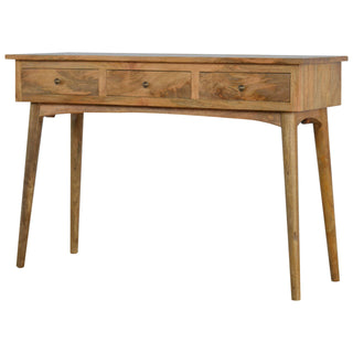 Nordic 3 Drawer Console Table in Oak Finish