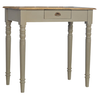French Grey Carved Writing Desk
