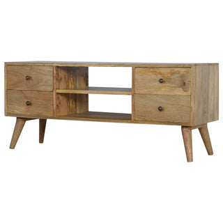 Nordic Entertainment Unit in Oak Finish