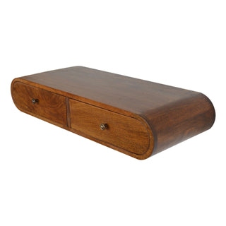 London Floated Console Table in Chestnut Finish