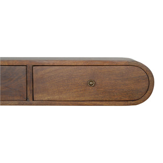London Floated Console Table in Chestnut Finish