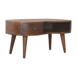 Wave Coffee Table in Chestnut Finish