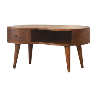 Wave Coffee Table in Chestnut Finish
