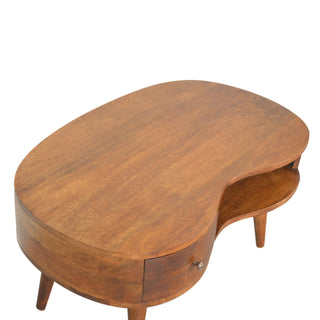Wave Coffee Table in Chestnut Finish