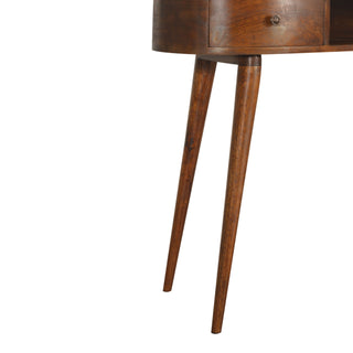 Wave Console Table in Chestnut Finish