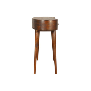 Wave Console Table in Chestnut Finish