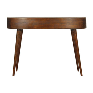 Wave Console Table in Chestnut Finish