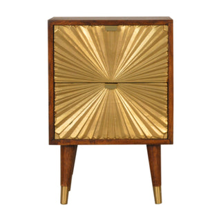 Nordic Gold-Plated Bedside Table