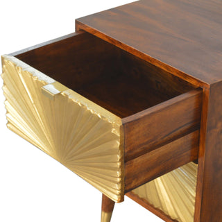 Nordic Gold-Plated Bedside Table