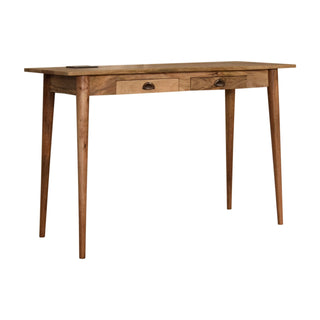 Scandic Desk in Oak Finish with Cable Access