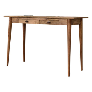Scandic Desk in Oak Finish with Cable Access