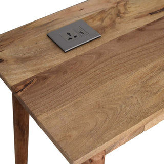 Scandic Desk in Oak Finish with Cable Access