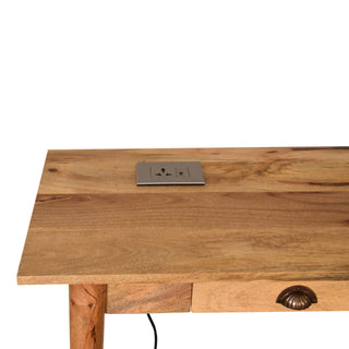 Scandic Desk in Oak Finish with Cable Access