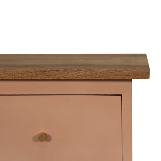 Nordic Bedside Table in Blush Pink