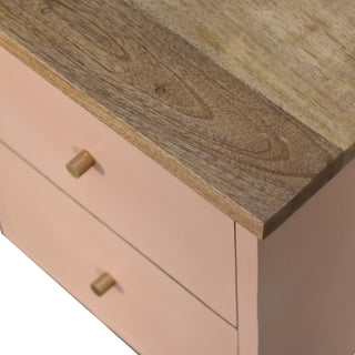 Nordic Bedside Table in Blush Pink