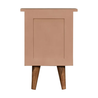 Nordic Bedside Table in Blush Pink