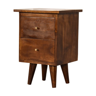 Nordic Bedside Table in Chestnut Finish
