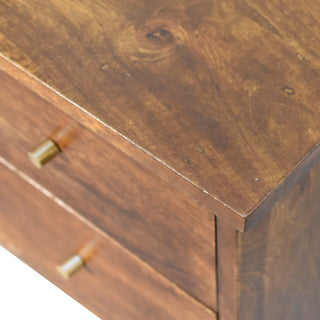 Nordic Bedside Table in Chestnut Finish
