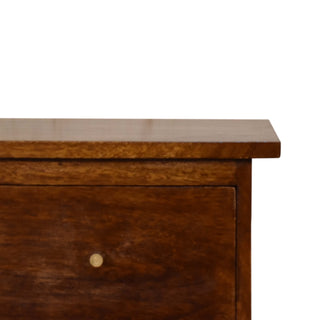 Nordic Bedside Table in Chestnut Finish