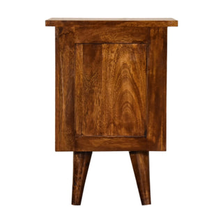 Nordic Bedside Table in Chestnut Finish