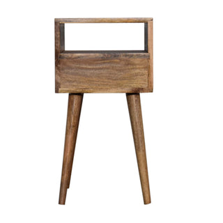 Narrow Nordic Bedside Table in Navy Blue