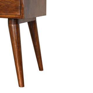 Nordic Bedside Table in Chestnut Finish