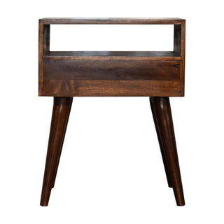 Nordic Bedside Table in Chestnut Finish