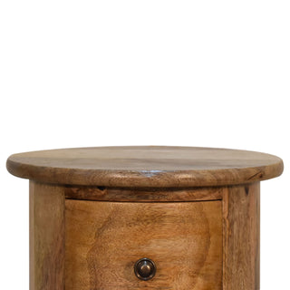 Oak Finish Narrow Drum Chest – 3 Drawer