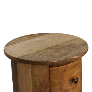 Oak Finish Narrow Drum Chest – 3 Drawer