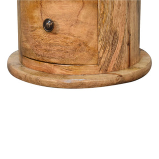 Oak Finish Narrow Drum Chest – 3 Drawer