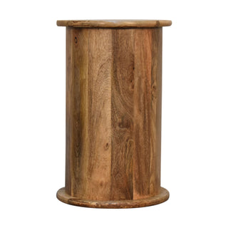 Oak Finish Narrow Drum Chest – 3 Drawer