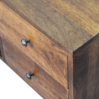 Nordic Entertainment Unit in Chestnut Finish