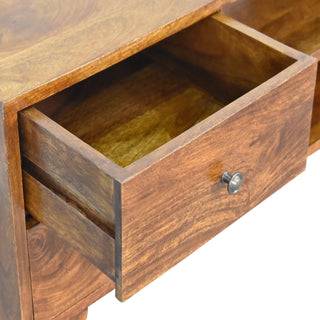 Nordic Entertainment Unit in Chestnut Finish