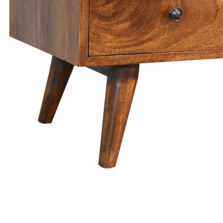 Nordic Entertainment Unit in Chestnut Finish