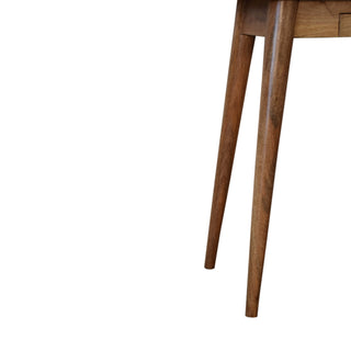Narrow Scandic Desk in Oak Finish