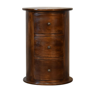 Chestnut Finish Drum Chest – 3 Drawer