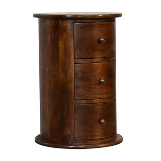 Chestnut Finish Drum Chest – 3 Drawer