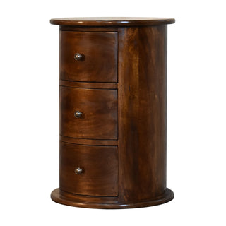 Chestnut Finish Drum Chest – 3 Drawer