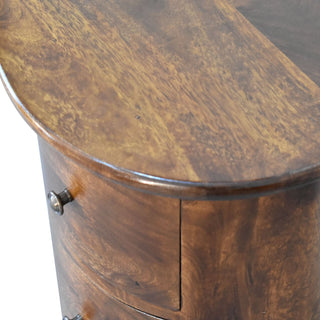 Chestnut Finish Drum Chest – 3 Drawer