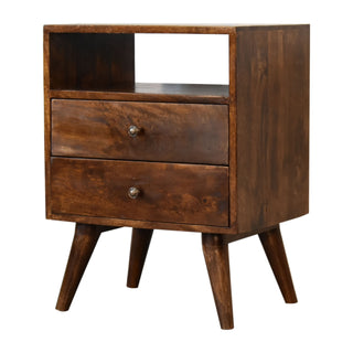 Mid-Century Chestnut Bedside Table