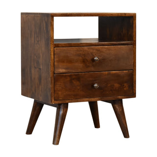 Mid-Century Chestnut Bedside Table