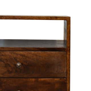 Mid-Century Chestnut Bedside Table