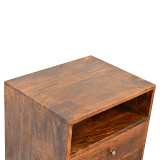 Mid-Century Chestnut Bedside Table