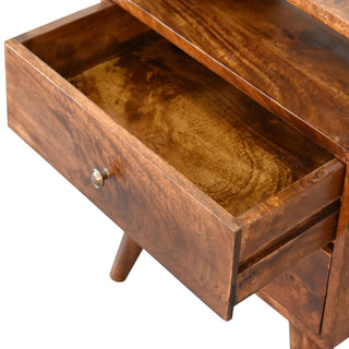 Mid-Century Chestnut Bedside Table
