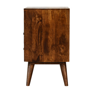 Mid-Century Chestnut Bedside Table