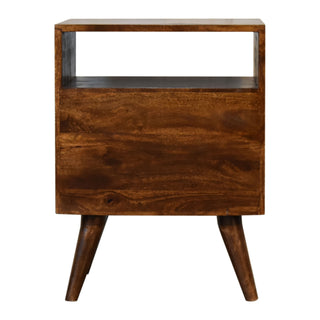 Mid-Century Chestnut Bedside Table