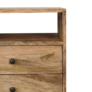 Mid-Century Oak Finish Bedside Table